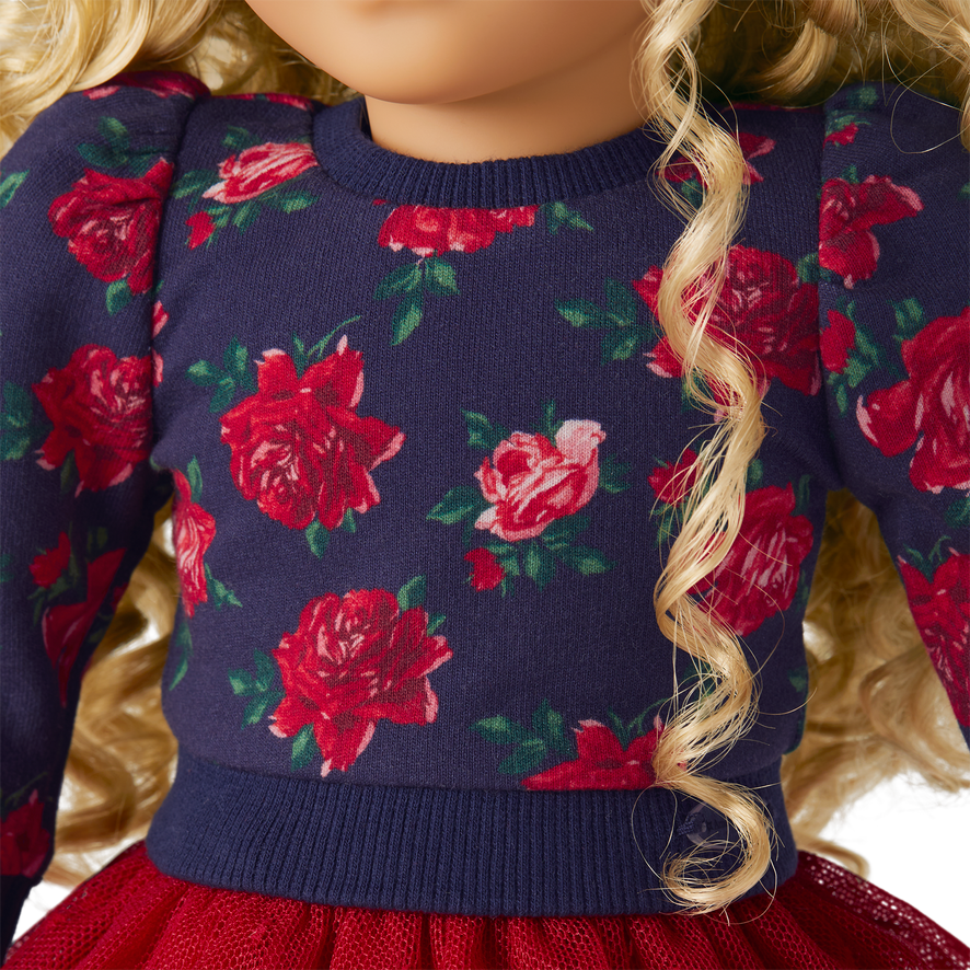 American Girl® x Janie and Jack Wrapped in Roses Party Top for 18-inch Dolls