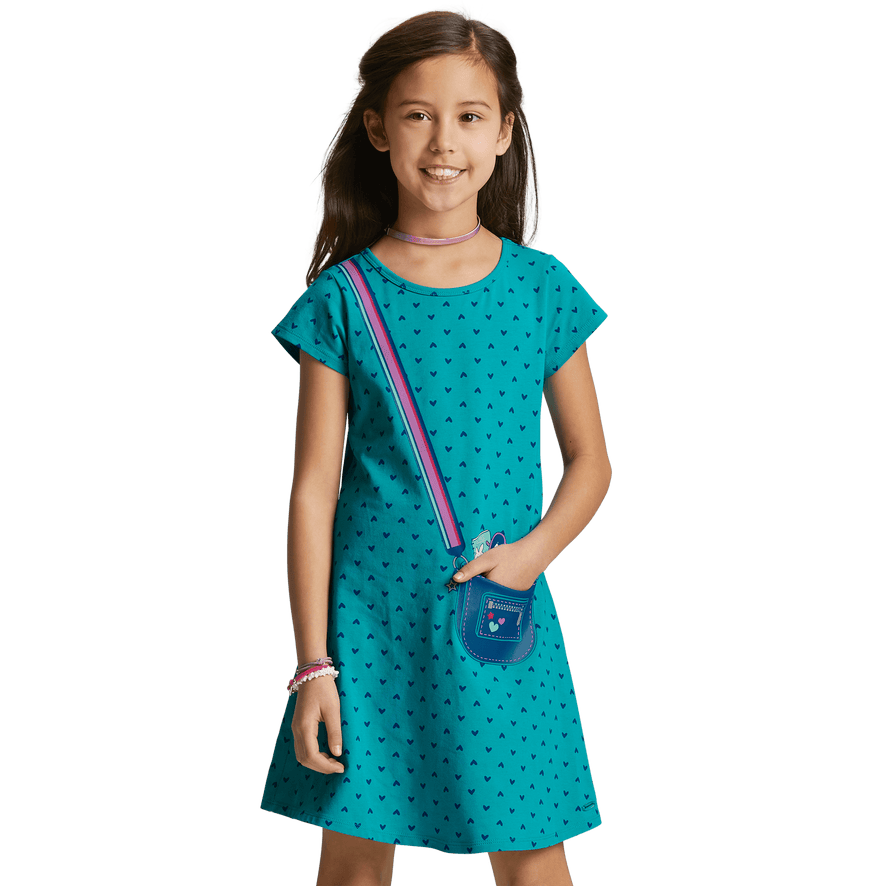 Heart Print Dress for Girls