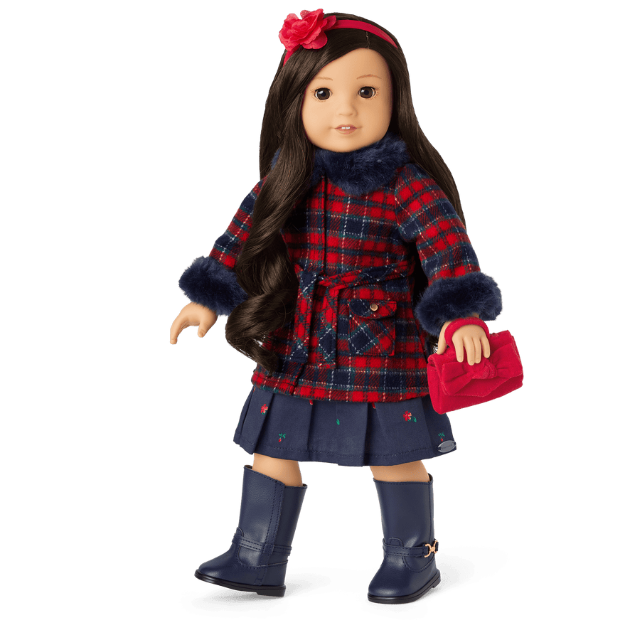 American Girl® X Janie And Jack Plaid Coat And Party Dress Bundle For 18 Inch Dolls 