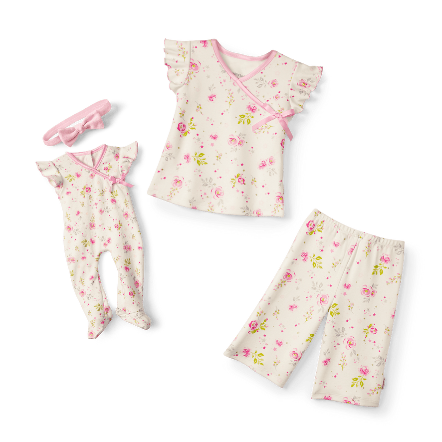 Beautiful Blooms Pajamas for Little Girls & Bitty Baby® Dolls