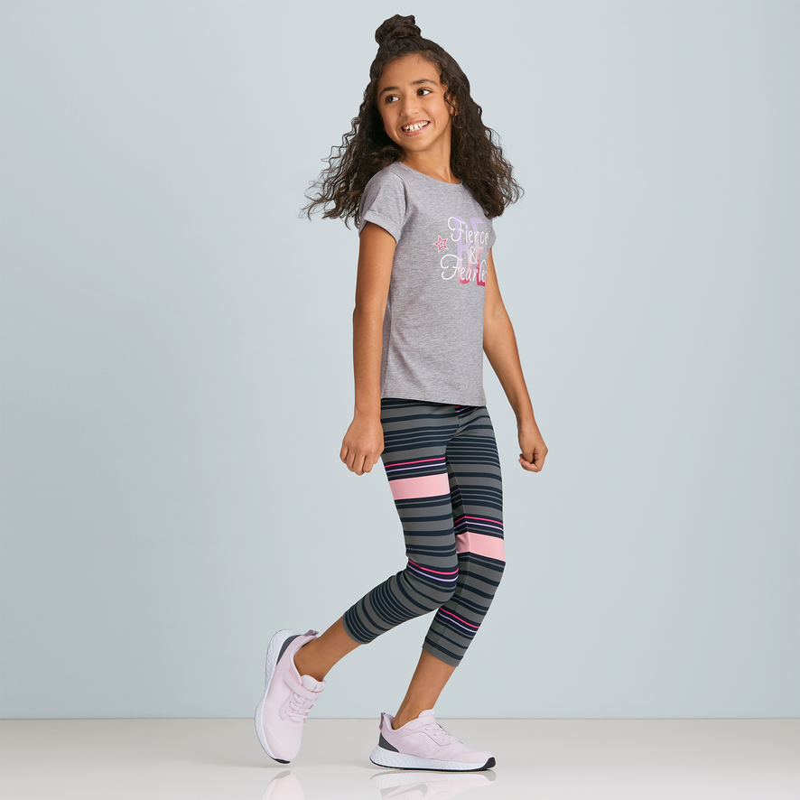 Resilient Striped Leggings for Girls