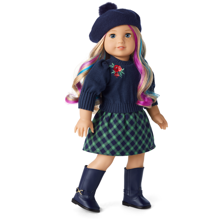 American Girl® x Janie and Jack Midnight Rose Puff-Sleeve Top for 18-inch Dolls