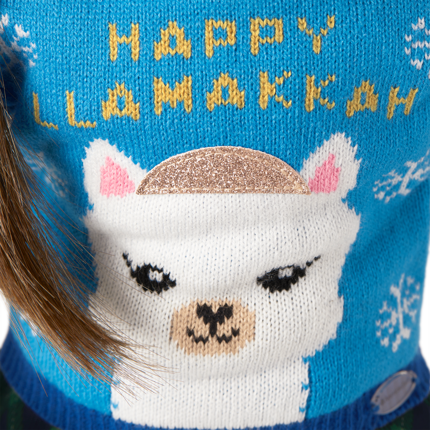 Silly Hanukkah Sweater for 18-inch Dolls