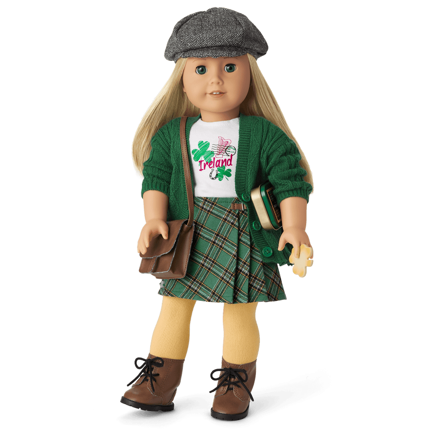 World Traveler in Ireland & Irish Souvenir Set for 18-inch Dolls