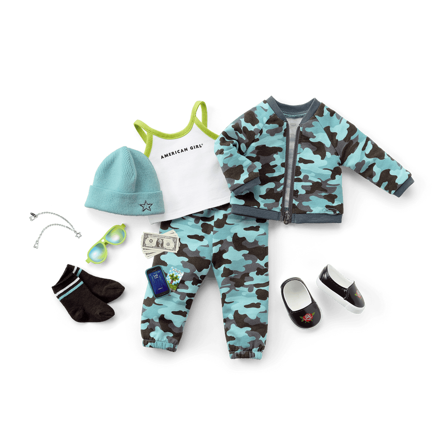 Truly Me™ Doll #89 in Cool Camo + Chic & Stylish Accessories