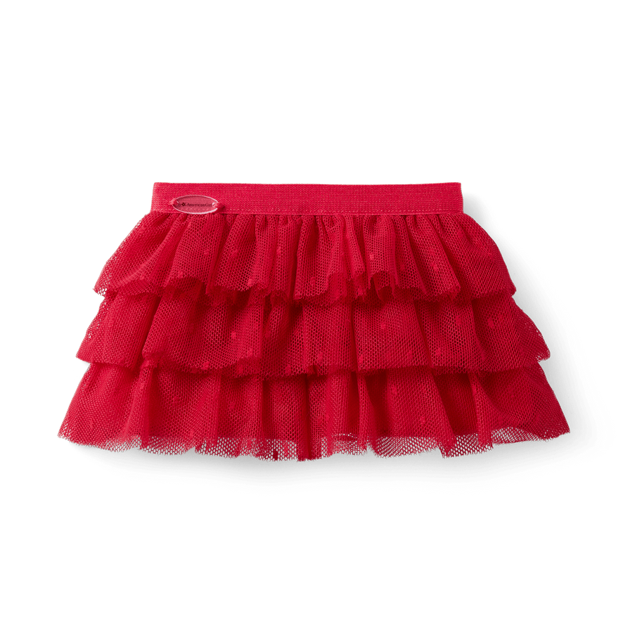 American Girl® x Janie and Jack Rose Red Tulle Skirt for 18-inch Dolls