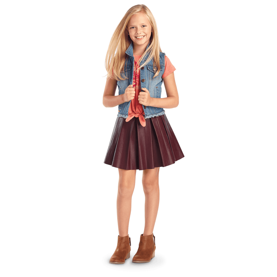 Embossed Paisley Skirt for Girls