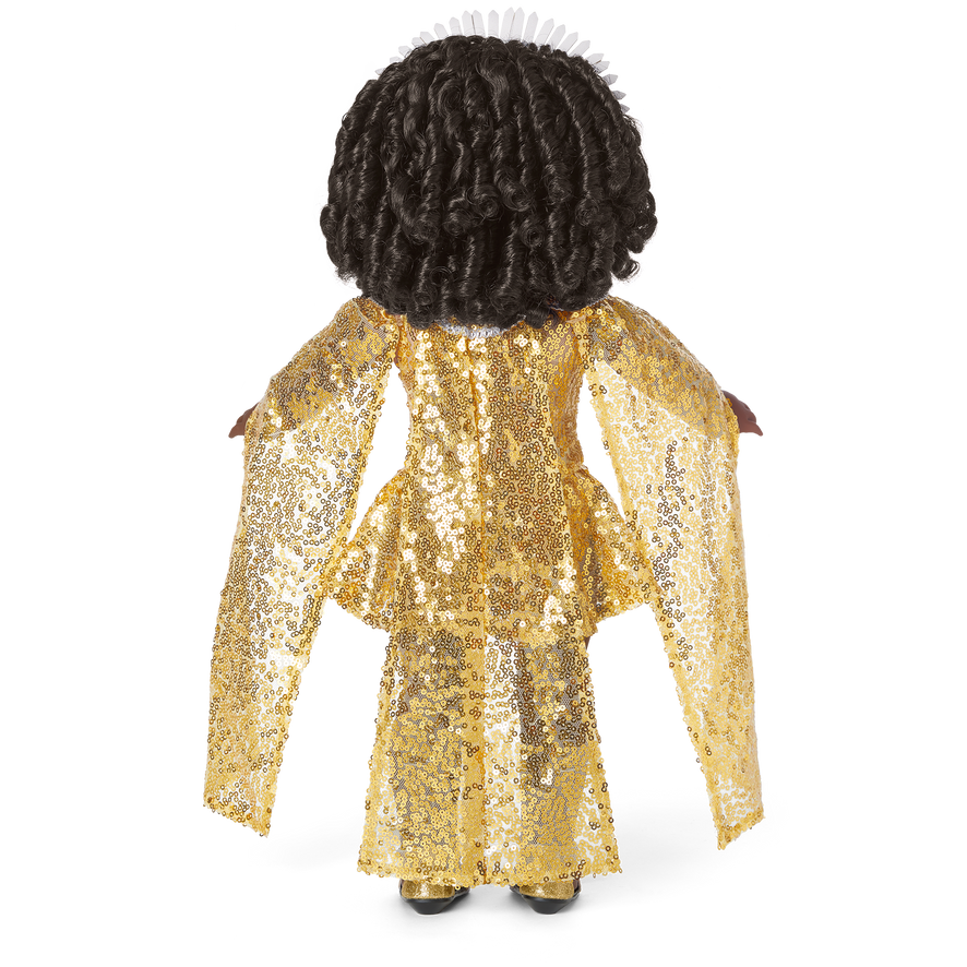 Glitzy Sequin Gown & Capelet Outfit for 18-inch Dolls