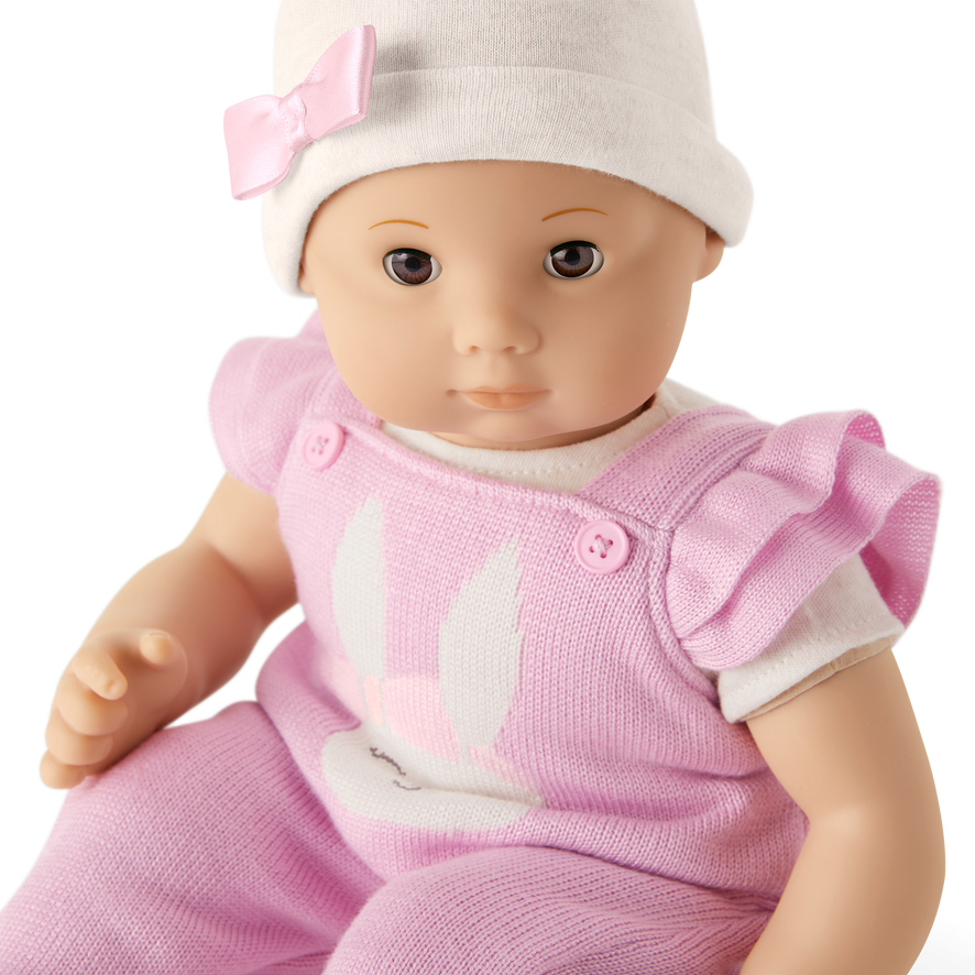Pink Bow Beanie & Booties for Bitty Baby® Dolls