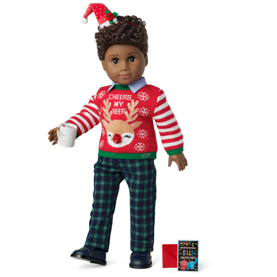 Silly Christmas Sweater for 18-inch Dolls