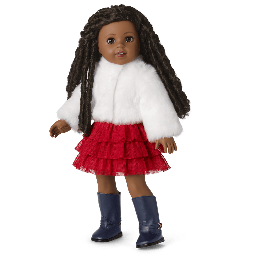 American Girl® X Janie And Jack Soft As Snow Fur Jacket For 18 Inch Dolls 