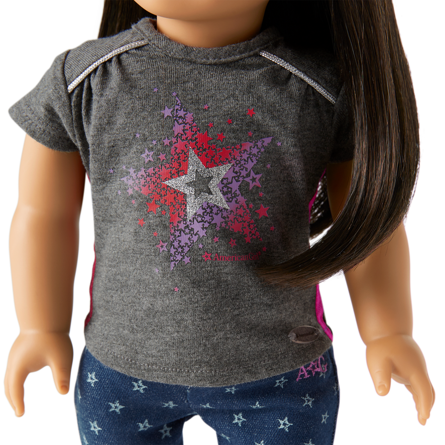 Star Bright Tee for Girls & 18-inch Dolls
