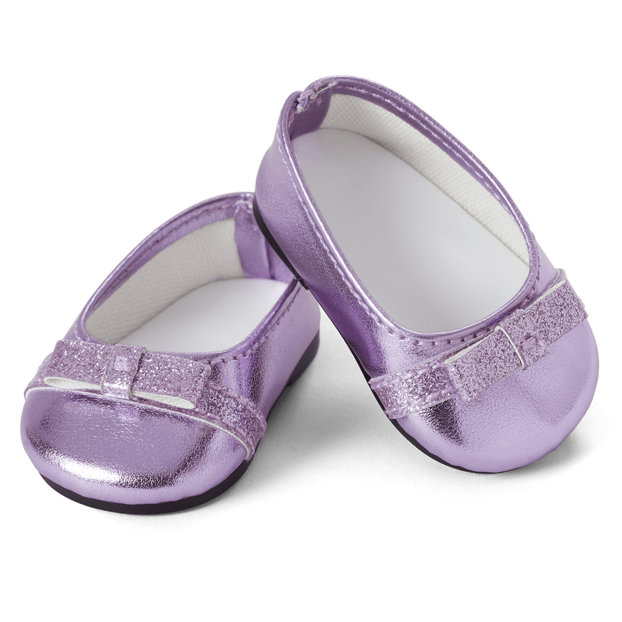 Metallic Ballet Flats for 18-inch Dolls
