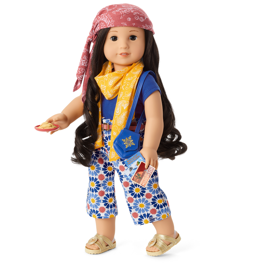 World Traveler in Morocco & Moroccan Souvenir Set for 18-inch Dolls