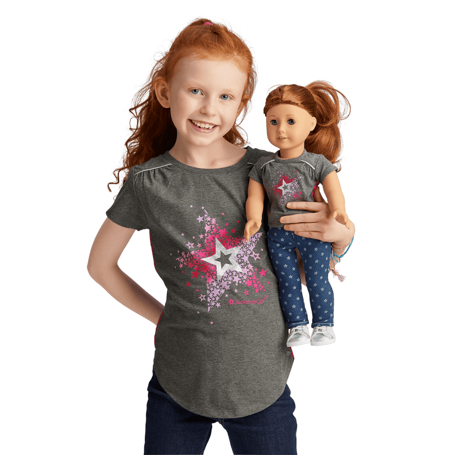 Star Bright Tee for Girls & 18-inch Dolls