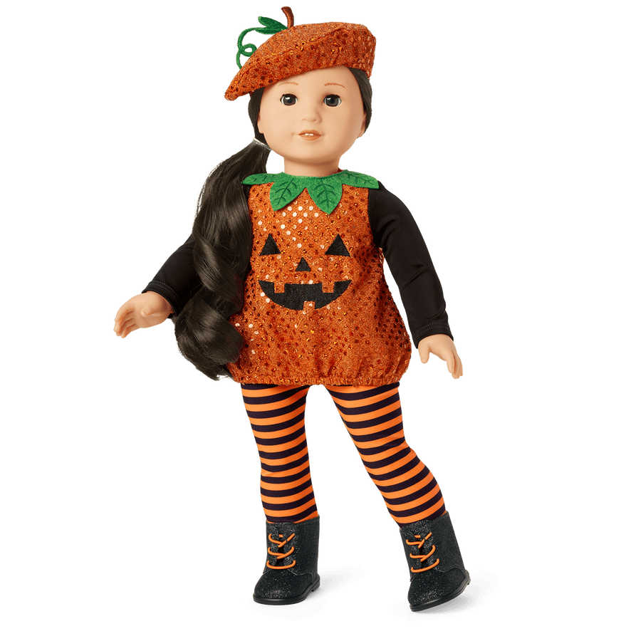 Pretty Pumpkin Costume for 18-inch Dolls