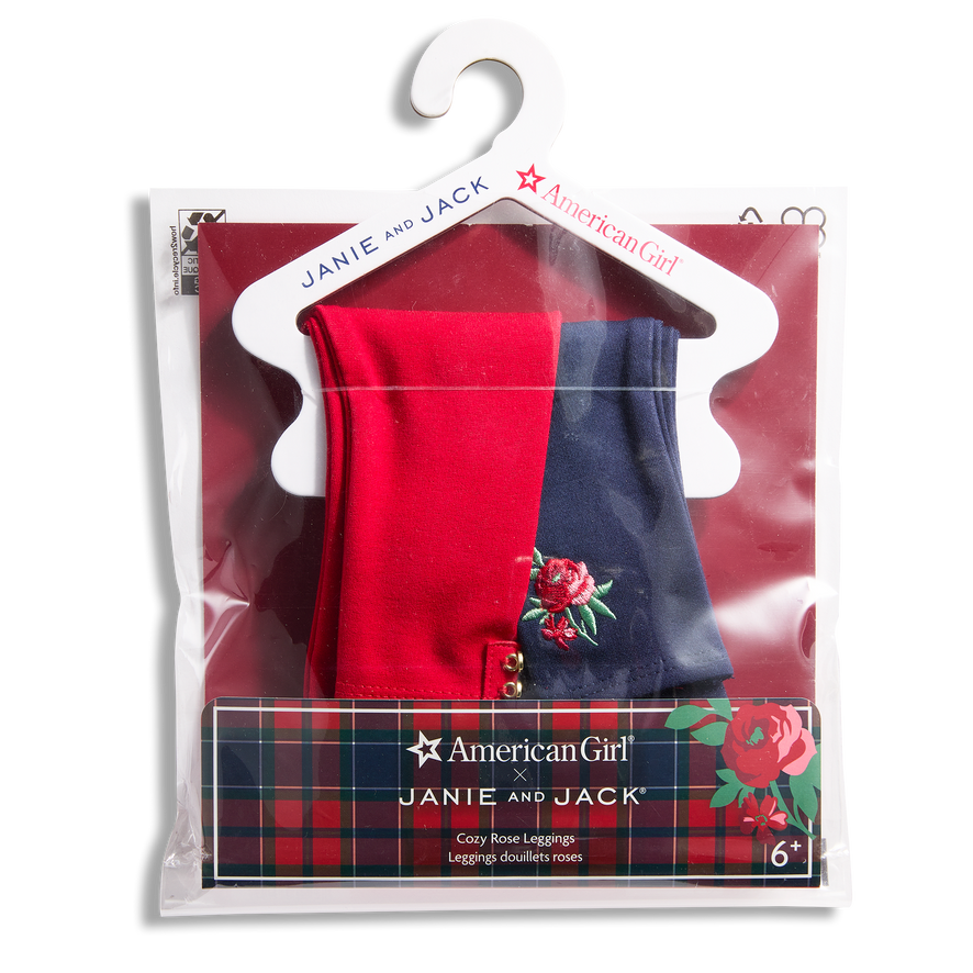 American Girl® x Janie and Jack Cozy Rose Leggings for 18-inch Dolls