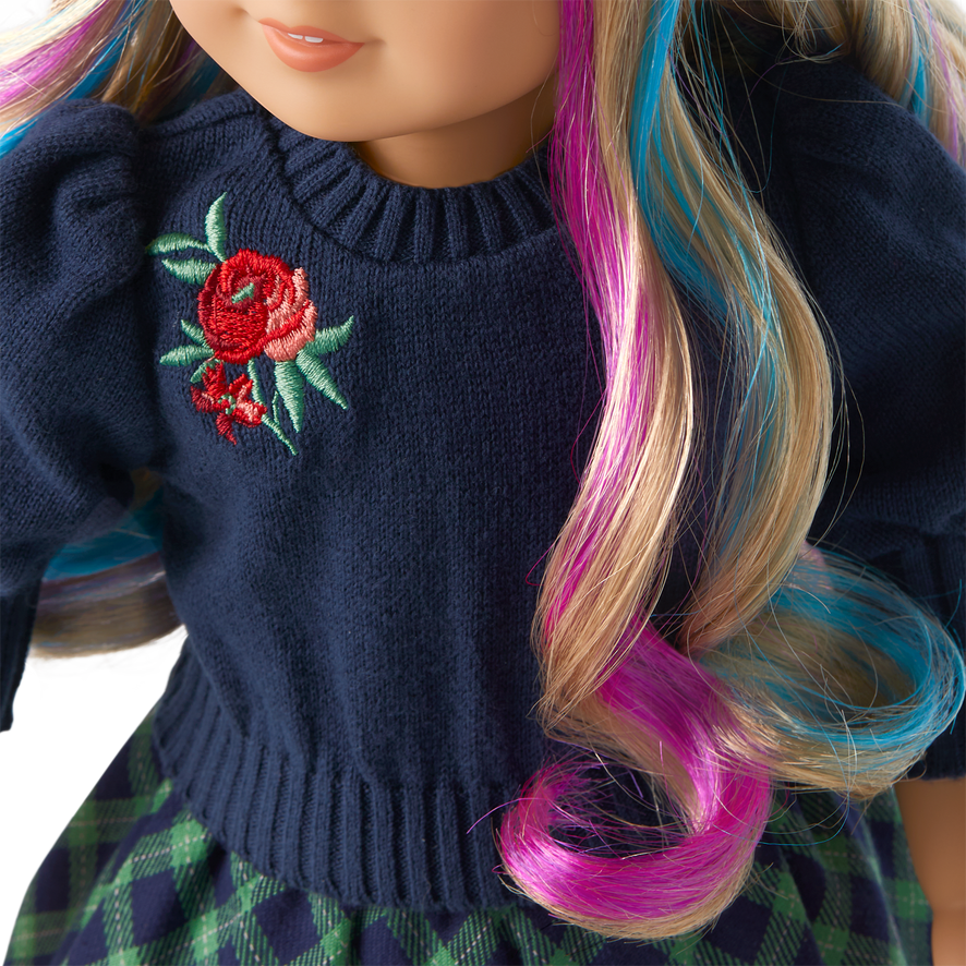 American Girl® x Janie and Jack Midnight Rose Puff-Sleeve Top for 18-inch Dolls