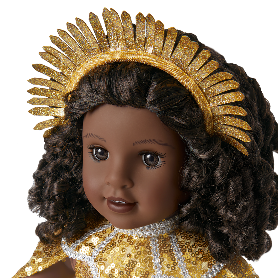 Glitzy Sequin Gown & Capelet Outfit for 18-inch Dolls