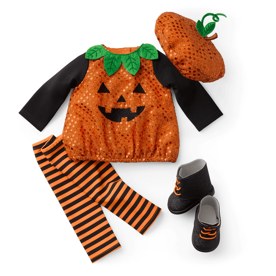 Pretty Pumpkin Costume for 18-inch Dolls