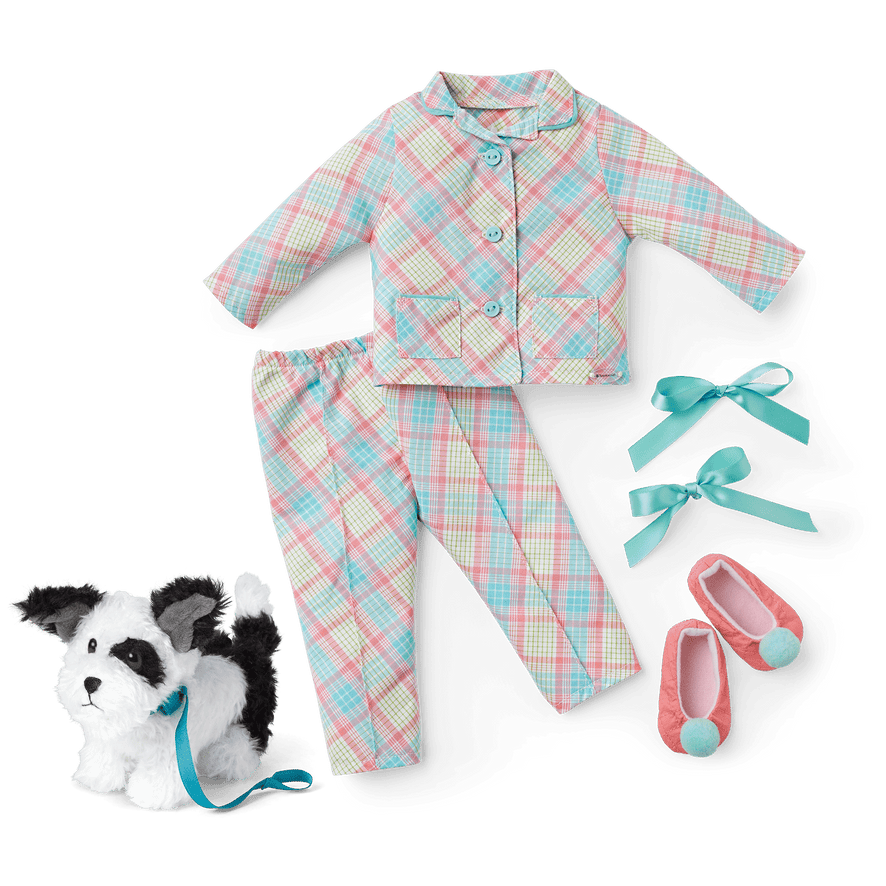 Melody's™ Plaid Pajamas & Dog