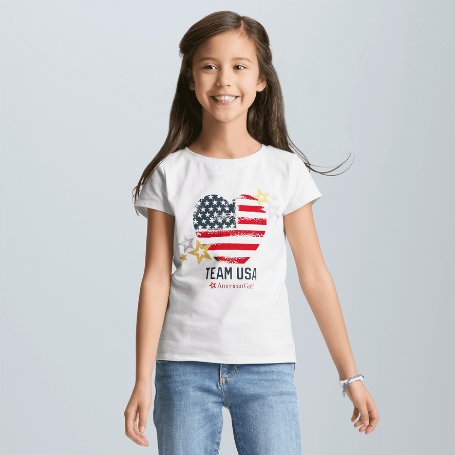 Team USA T-Shirt for Girls & 18-inch Dolls