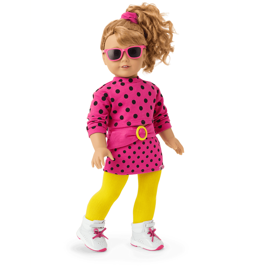 Courtney's™ Cropped Pink Polka-Dot Top for 18-inch Dolls