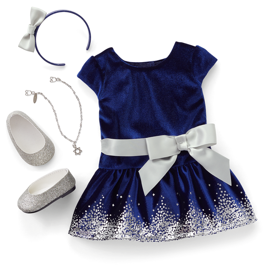 Hanukkah Celebration Outfit for 18-inch Dolls