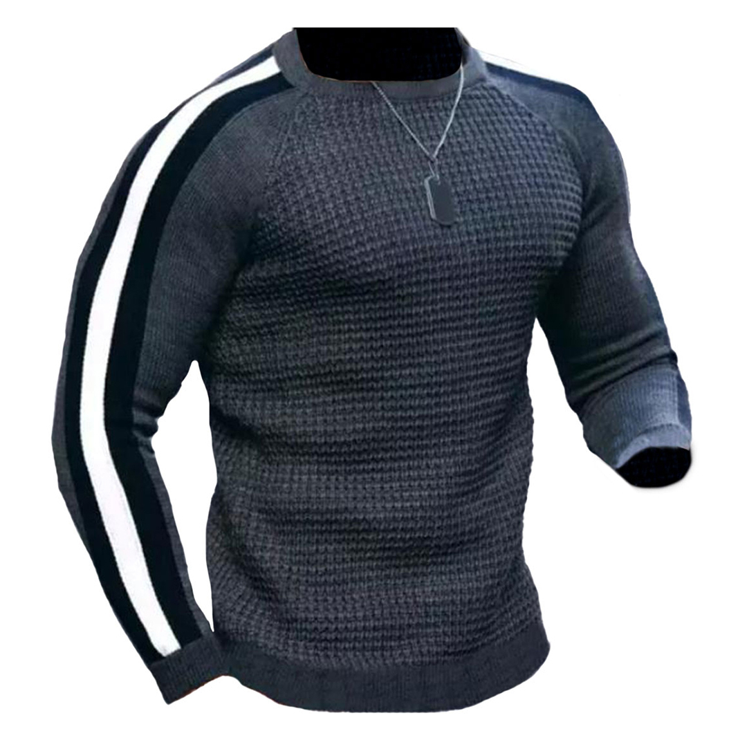 Men's Retro Versatile Contrast Printed Sweatshirt