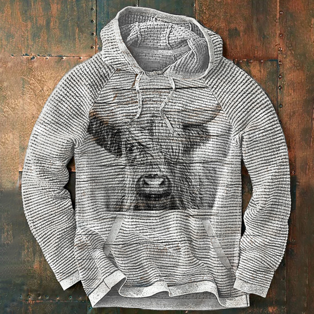 Casual all-match yak print hoodie