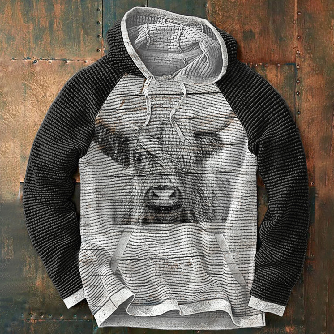 Casual all-match yak print hoodie