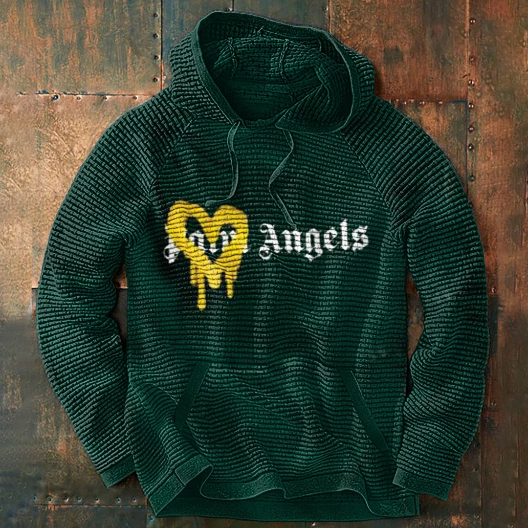 Versatile Casual Contrast Print Hoodie