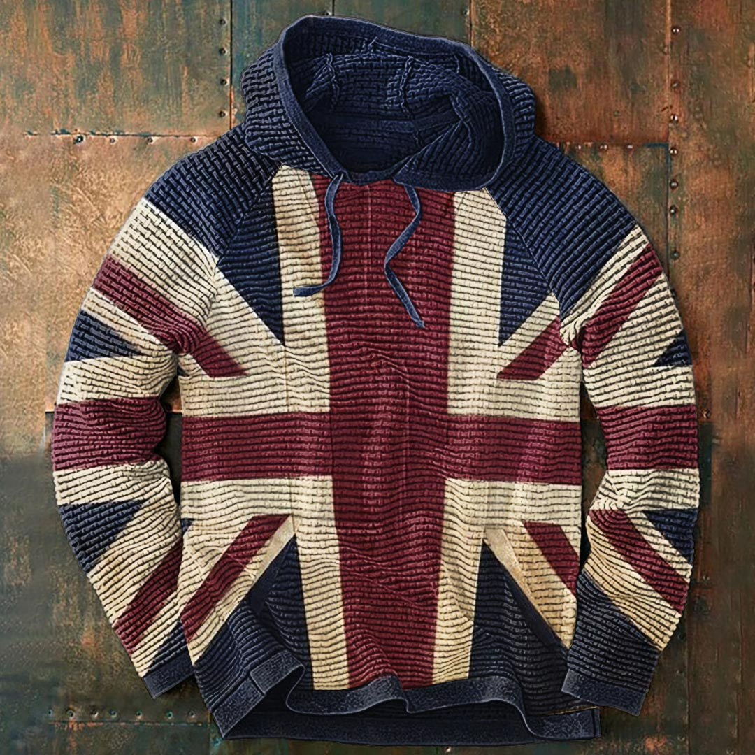 Versatile Casual Contrast Print Hoodie