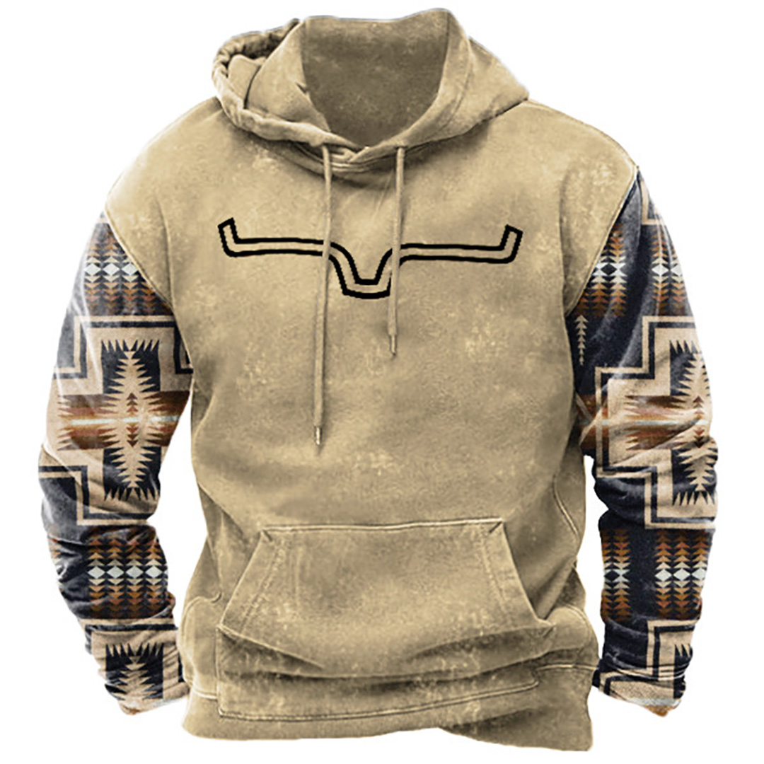 Men's Outdoor Letter Print Hoodie