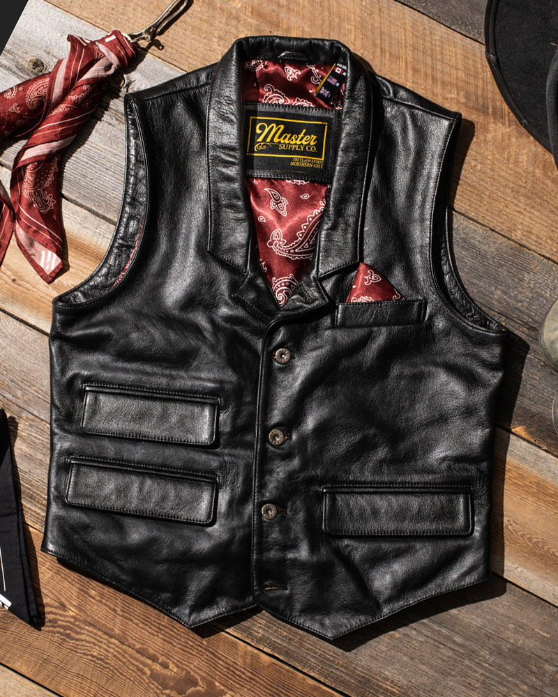 Casual all-match hunting leather waistcoats