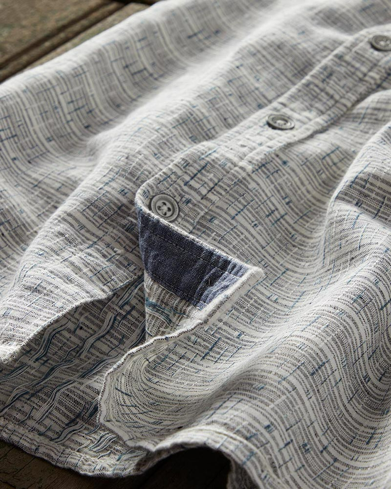 Men's casual all-match printed long-sleeved shirt