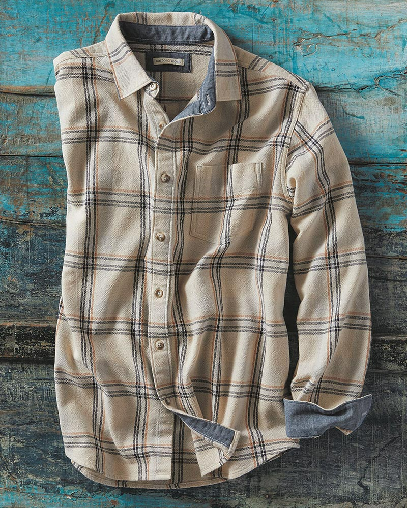 Men's Casual Plaid Print Long Sleeve Shirt