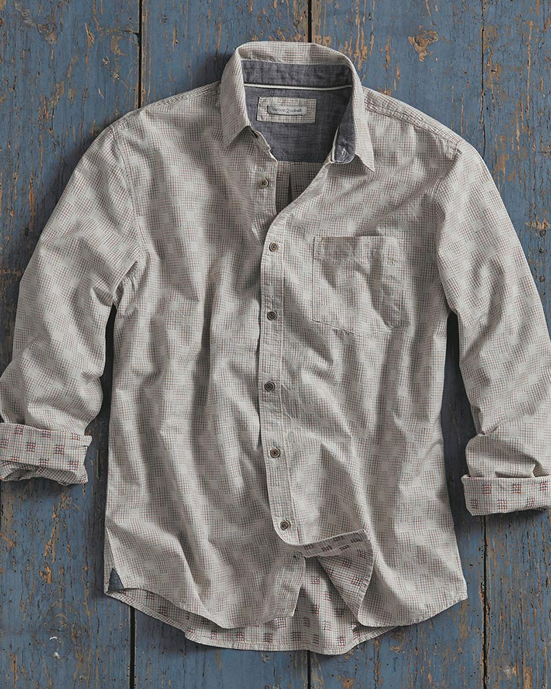 Men's Casual Printed Long Sleeve Shirt