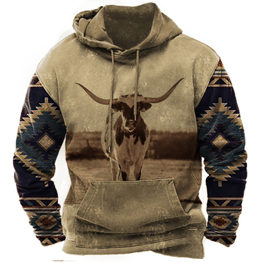 Men's Outdoor Letter Print Hoodie