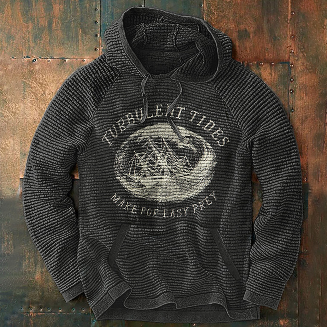 Casual Colorblock Print Hoodie