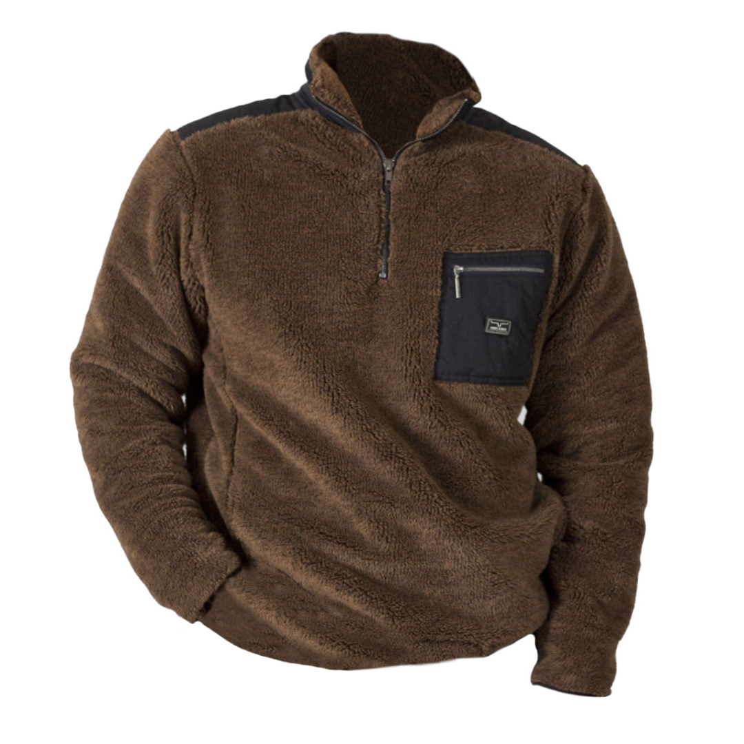 Men's Retro Versatile Contrast Printed Sweatshirt