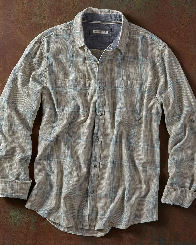 Men's Casual Plaid Print Long Sleeve Shirt