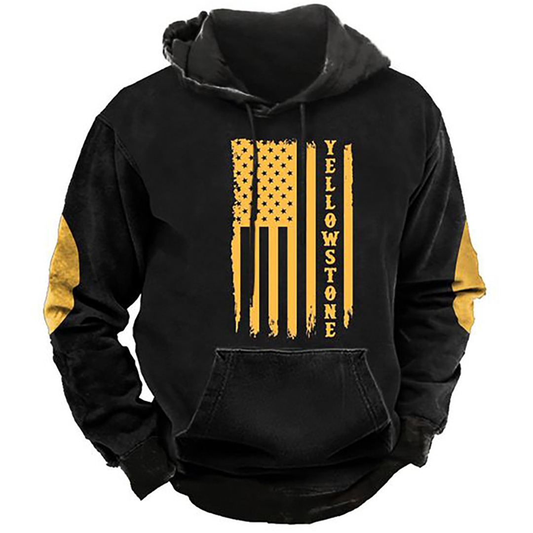 Men's Vintage Contrast Collar Sweatshirt