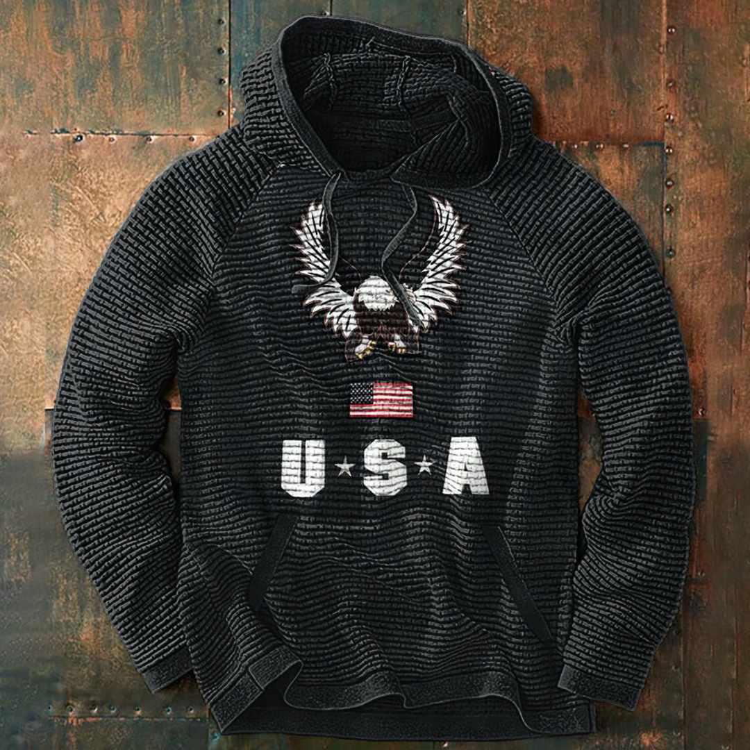 Versatile Casual Print Hoodie