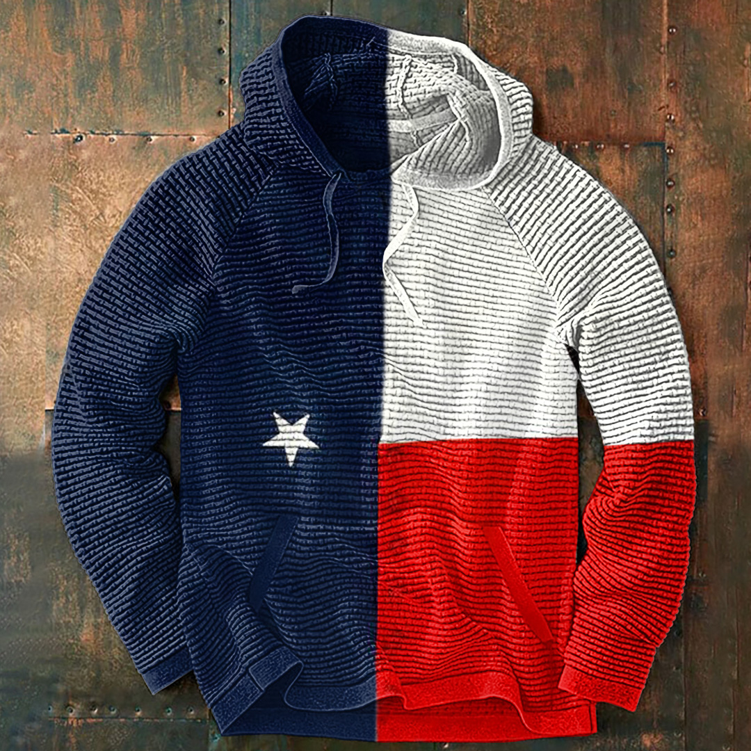 Versatile Casual Contrast Print Hoodie