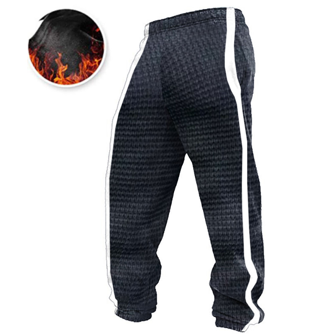Men's Vintage Print Contrast Sweatpants