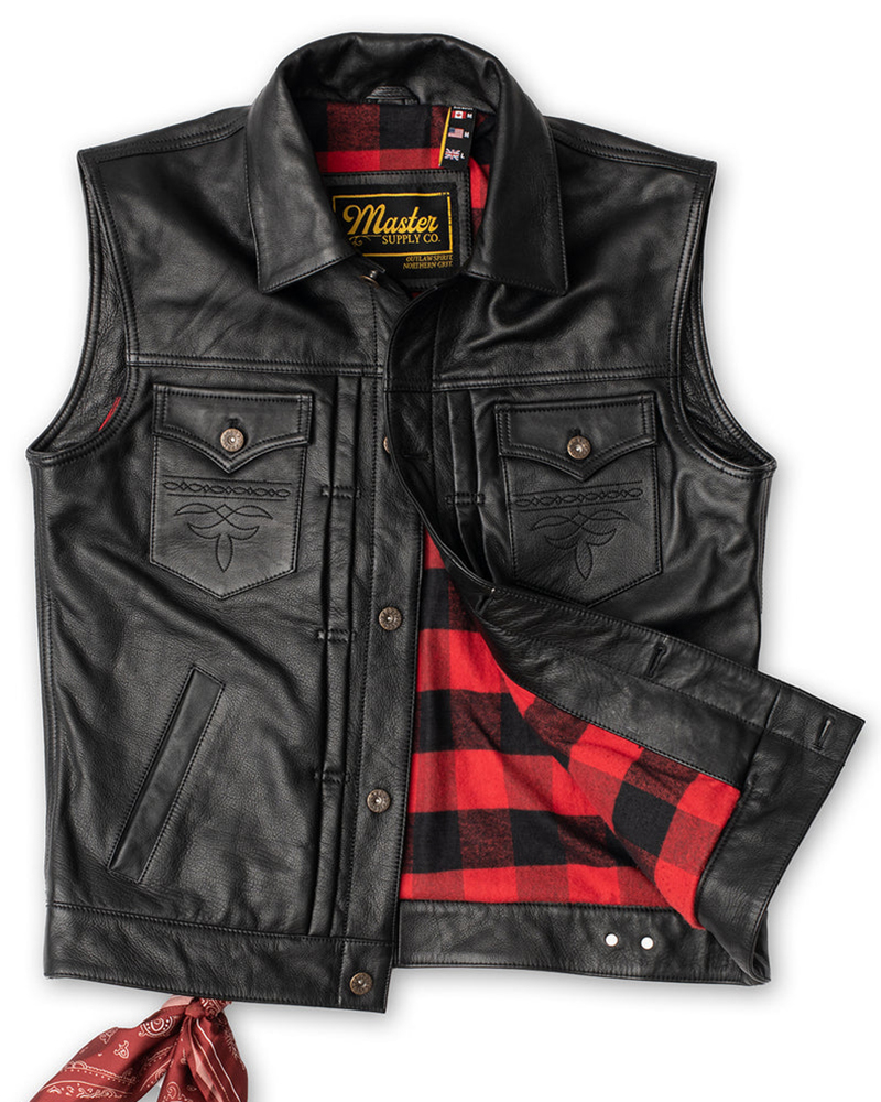 Casual all-match hunting leather waistcoats