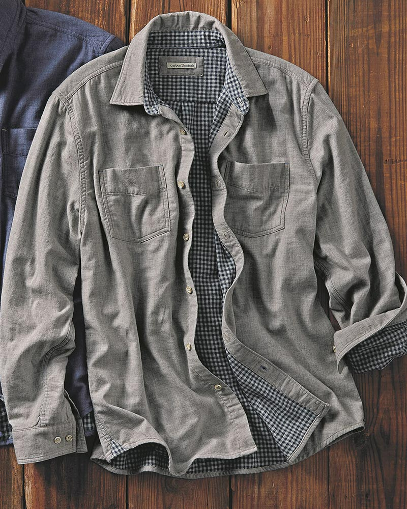 Men's Casual Color Contrast Design Printed Shirt