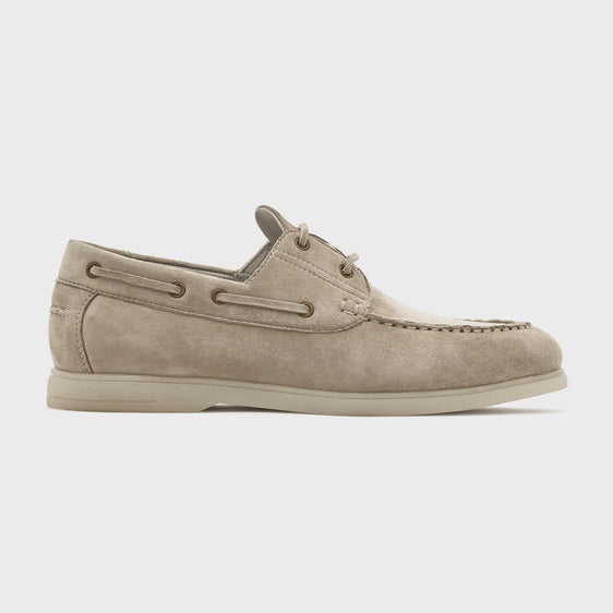 Boat Shoes | Stone Suede
