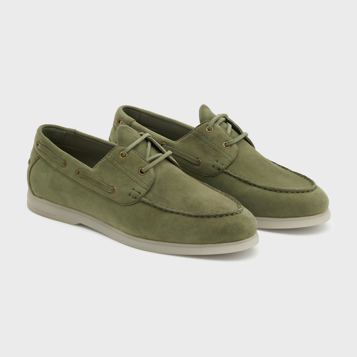 Boat Shoes | Olive Suede